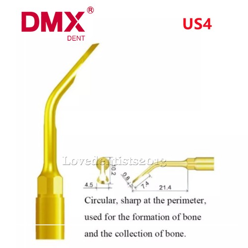 Dental Piezo Scaler Ultrasonic Bone Surgery U Tips Fit NSK Woodpecker US-II LED - Picture 19 of 44