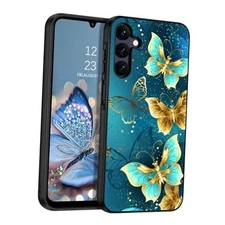  Compatible with Samsung Galaxy A25 Case 6.5 Inch Glow in The Blue Butterfly