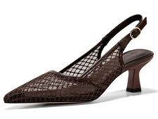 Coutgo Women's Slingback Kitten Low Heels Mesh Pumps Closed Pointed Toe...
