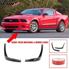Fits 10-12 Ford Mustang V6 Xe Style 2pcs Front Bumper Lip Splitters Spoiler Pu