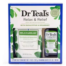Dr Teal's Relax  Relief Eucalyptus Spearmint Epsom Salt  Foaming Bath Gift Set