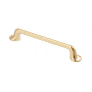 GTV Möbelgriff Fabricio 128 mm gebürstetes Gold   Griffleiste Aluminium C128 UZ 