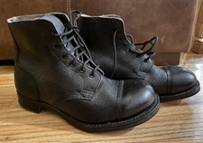 T. MILES & Co WW2 1952 British Army Ammo Black Leather Boots Size 8L Beauty