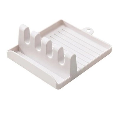 Küche Löffel Rest Spatel Halter Rutschfest Utensil Organizer Topf Deckel Gestell UK