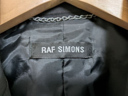 Raf Simons, RAF Simons Archive Single-Breasted Tailored Jacket Black Wool Polyester Blend