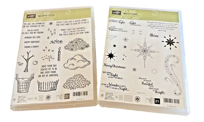 Stampin Up Sprinkles of Life and Stitched with Cheer Photopolymer Stamp Set READ