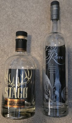 STAGG JR Bourbon 129.5 Proof + Eagle Rare 10yr SP *Empty* Unwashed Collectible