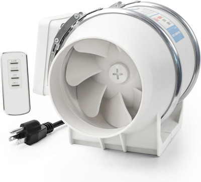 4'' Inch Inline Exhaust Fan with Remote Control, 280 CFM High Efficiency Air Flow