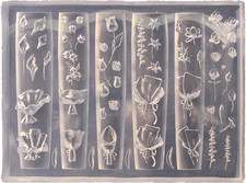 Molde de silicona resistente para arte de uñas 3D flores de rosas molde de silicona para resistencia creativa