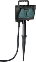 Brennenstuhl Gartensteckdose 2-Fach Mit Erdspieß & 1,5M Kabel Outdoor