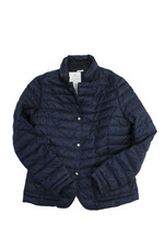 Mabrun Girls Long Sleeves Snap Button Up Pockets Puffer Coat Navy Blue Size S