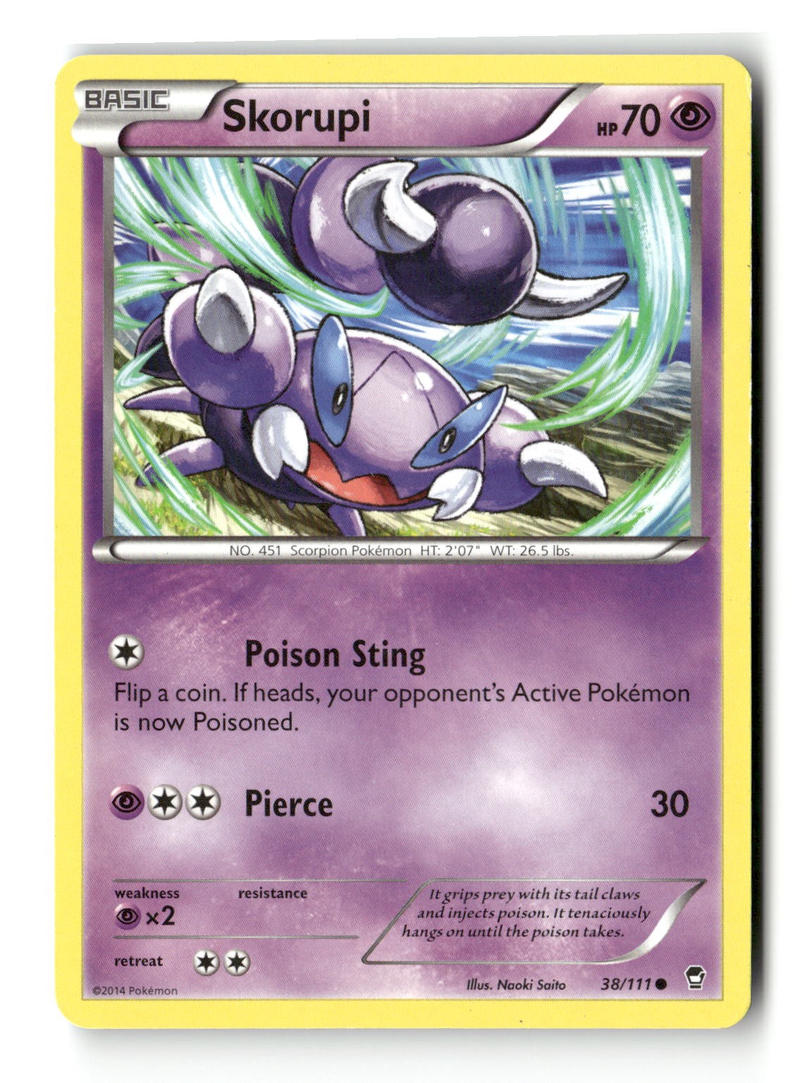 Skorupi Common Furious Fists 38/111 Pokemon Heavily Played