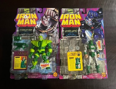 1995 Marvel Iron Man Whirlwind 46117  & Titanium Man 46127 Action Figure New