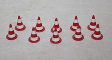 H0 Leitkegel / Pylon 10 Stück, Modelleisenbahn Zubehör, Baustellen Absperrung