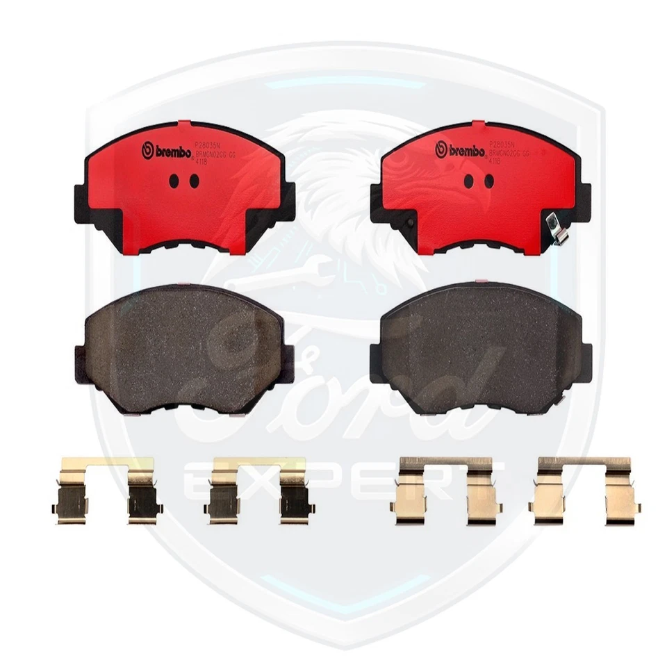 Almohadillas delanteras y zapatas traseras Brembo OEM para Honda Accord 2003-2007 ajuste garantía de 10 años Foto 3 de 4