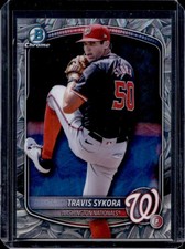 2025 Bowman Draft Travis Sykora Chrome Sunflower Seeds Refractor SSP #BDC-137