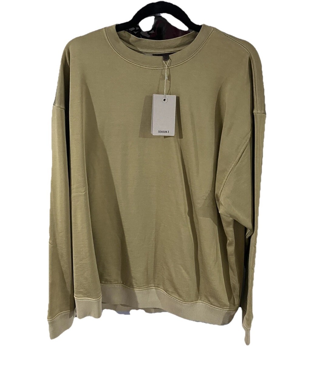 yeezy season 3 スウェット Yeezy Season 3 Crewneck Oversized Sweatshirt Military Dust Sz