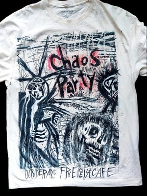 Handgemaltes Messy  Art Video Shirt CHAOS PARTY