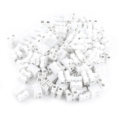 100pcs 10A 220V 2 Pin Push Quick Wire Kabelstecker Weiß Verdrahtung Terminal 