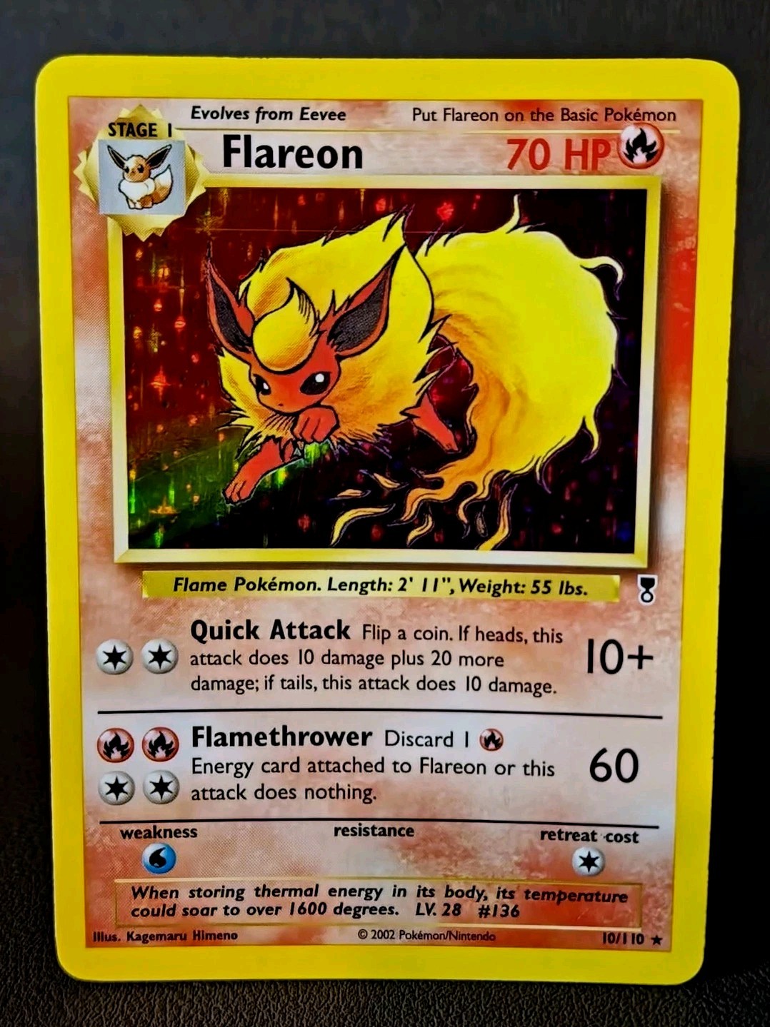 Legendary Collection Pokemon FLAREON 10/110 Holo Rare LP