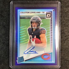 2025 Donruss Optic Football COLSTON LOVELAND Rated Rookie Auto Purple 14/50 #204