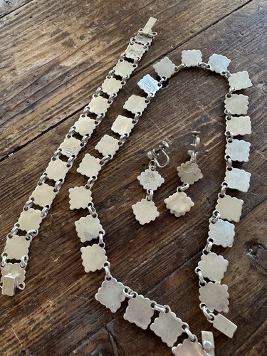 Taxco México Ojo de Tigre Conjunto Collar Pulsera Plata Esterlina Noruega Estate 2256 - Imagen 8 de 9