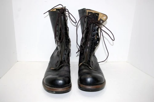 Vintage 1972 BF Goodrich  Combat Military Boots Vietnam Era Size 10 R GJ