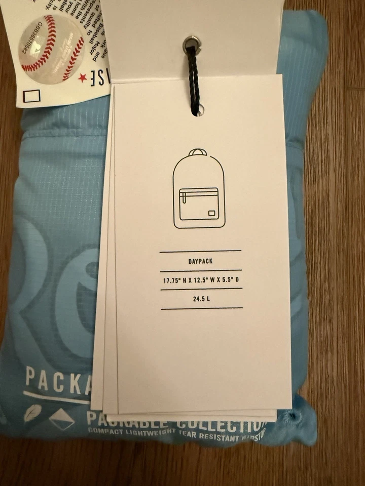 Herschel Supply Co Baby Blue Kansas City Royals Packable Daypack NEW - Image 3 of 4