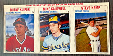 1979 HOSTESS PANEL #13/14/15 - Duane Kuiper, Mike Caldwell, Steve Kemp