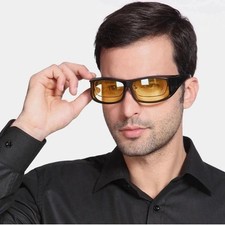 Nachtsicht Fahrbrille Unisex UV Schutz Sonnenbrille für Autofahrer