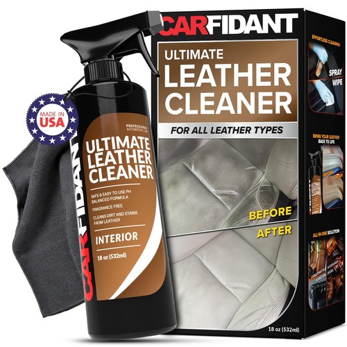 Ultimate Leather Cleaner & Stain Remover for Cars - Cleans and Restores Seats...