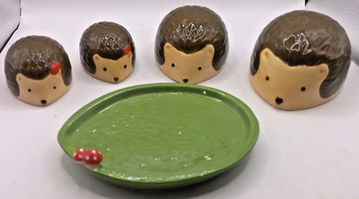 Ceramic Hedgehog Measuring Cup Set, by World Market, 1 Cup, 1/2 Cup & (2)1/4 Cup