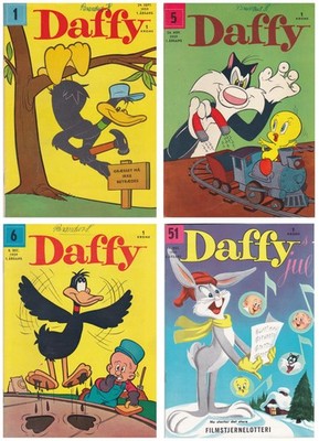Daffy Duck  (195-61) Norwegian including the very first  issue - with inserts!