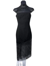 Superdown Strapless Mini Dress black Women XS Cocktail Flapper Coquette Goth