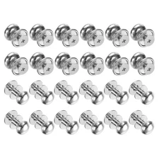 24pcs 0.46'' x 0.51'' Mini Round Knobs, Small Drawer Pulls, Silver