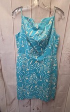 David Meister Women's Size 8 Light Blue Floral Dress