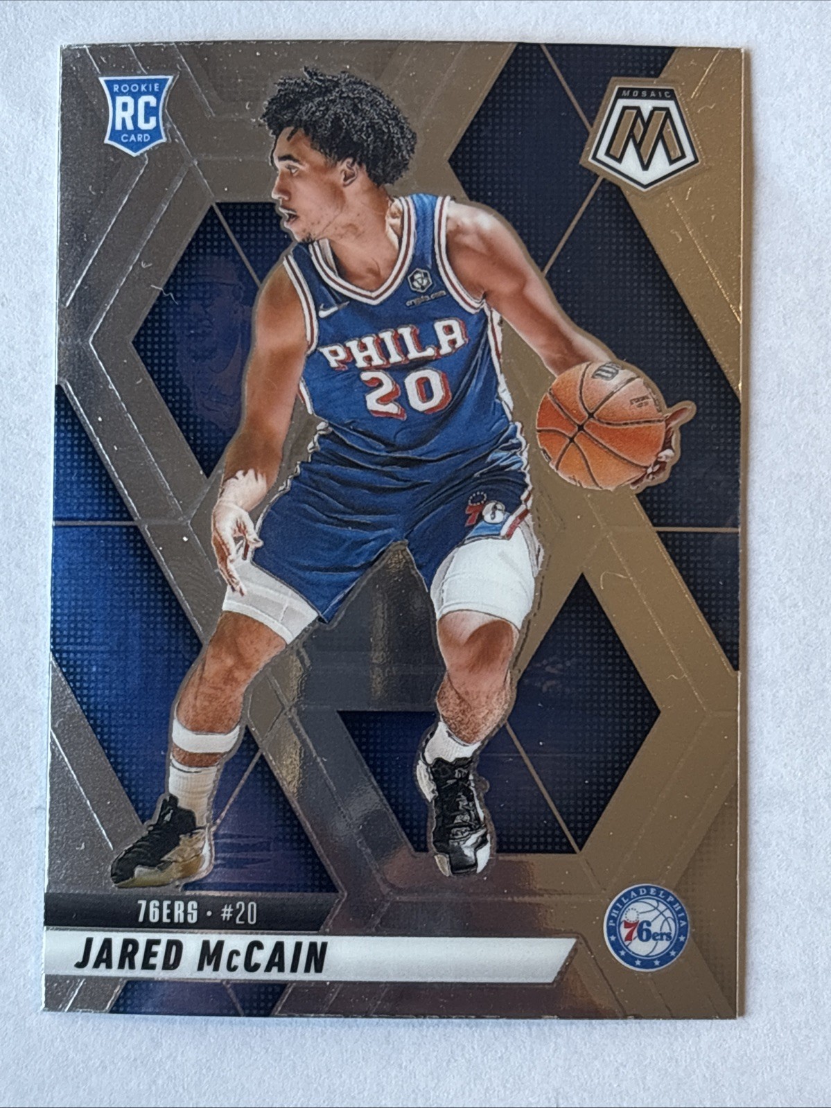 2025 2024-25 Panini Mosaic Jared McCain #228 RC Philadelphia 76ers