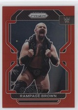 2022 Panini Prizm WWE Red Prizm 16/299 Rampage Brown #109 ob9