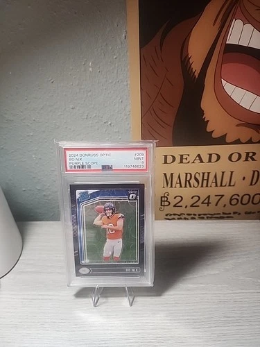 2024 Panini Donruss Optic - Rated Rookie Bo Nix #209 Purple Scope Prizm (RC)