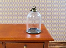 Tiny Bell Jar Dome Glass Cover on Base Display Miniature Curiosities 1" tall