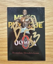 BRANDON HENDRICKSON SIGNED 2021 MR OLYMPIA CARD OLYMPIA PHYSIQUE WINNER G