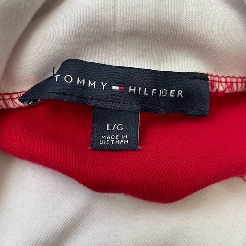Tommy Hilfiger Size Large Red White Blue Turtleneck Knit Shirt Preppy Colorblock - Picture 5 of 9