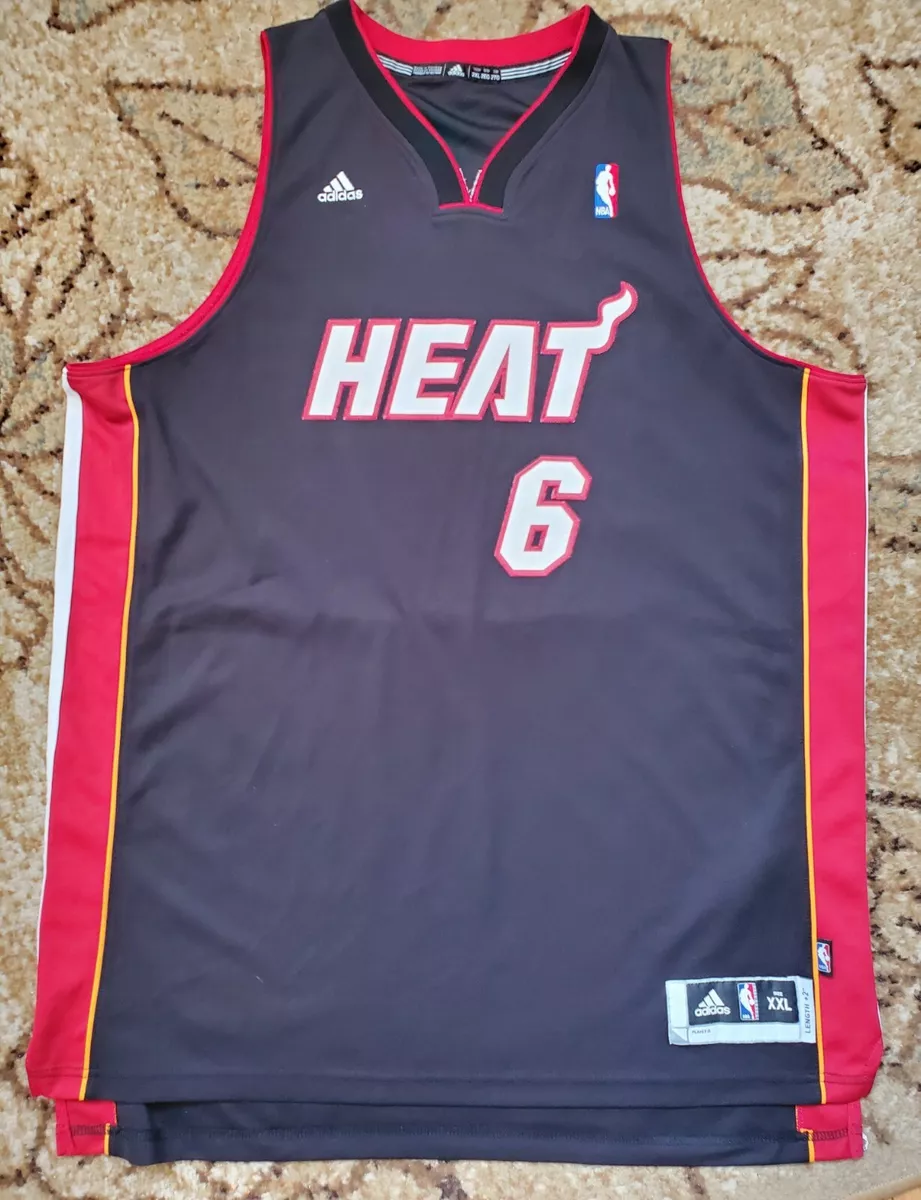 LeBron James Signed Miami Heat Authentic Adidas Red Alternate Jersey