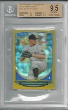 BGS 9.5 2013 Bowman Chrome Mini Gold Ref #310 Jonathan Gray RC #d/50 ROCKIES