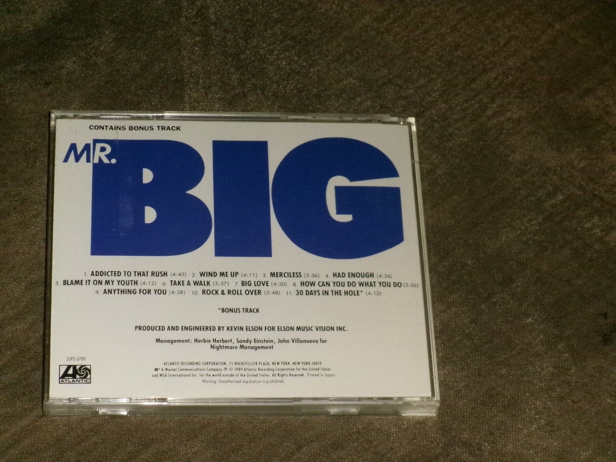 Mr Big 1989 Self Titled Japan CD OBI Eric Martin Billy