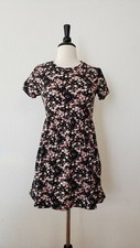 New Dress Size Small XS Boho Black Floral Cottage Boho