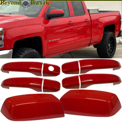 2014-2018 Chevy Silverado Sierra Door Handle COVERS+Mirrors WA9260
