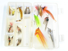 1.5 Dozen Streamers / Flies for Trout and Landlocked Salmon Baits in Pocket Box