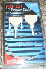 NOS IBM 10ft IEEE-1284 25 Pin Male to Centronics 36 Pin Male Printer Cable Cord
