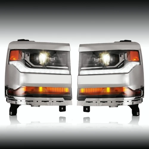 Headlights For 2016-2018 Chevy Silverado 1500 HID / Xenon DRL HeadLamps - Picture 7 of 24